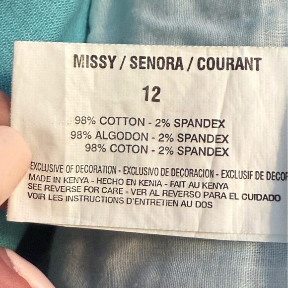 Gloria Vanderbilt aqua capri with aztec belt - Picture 10 of 12